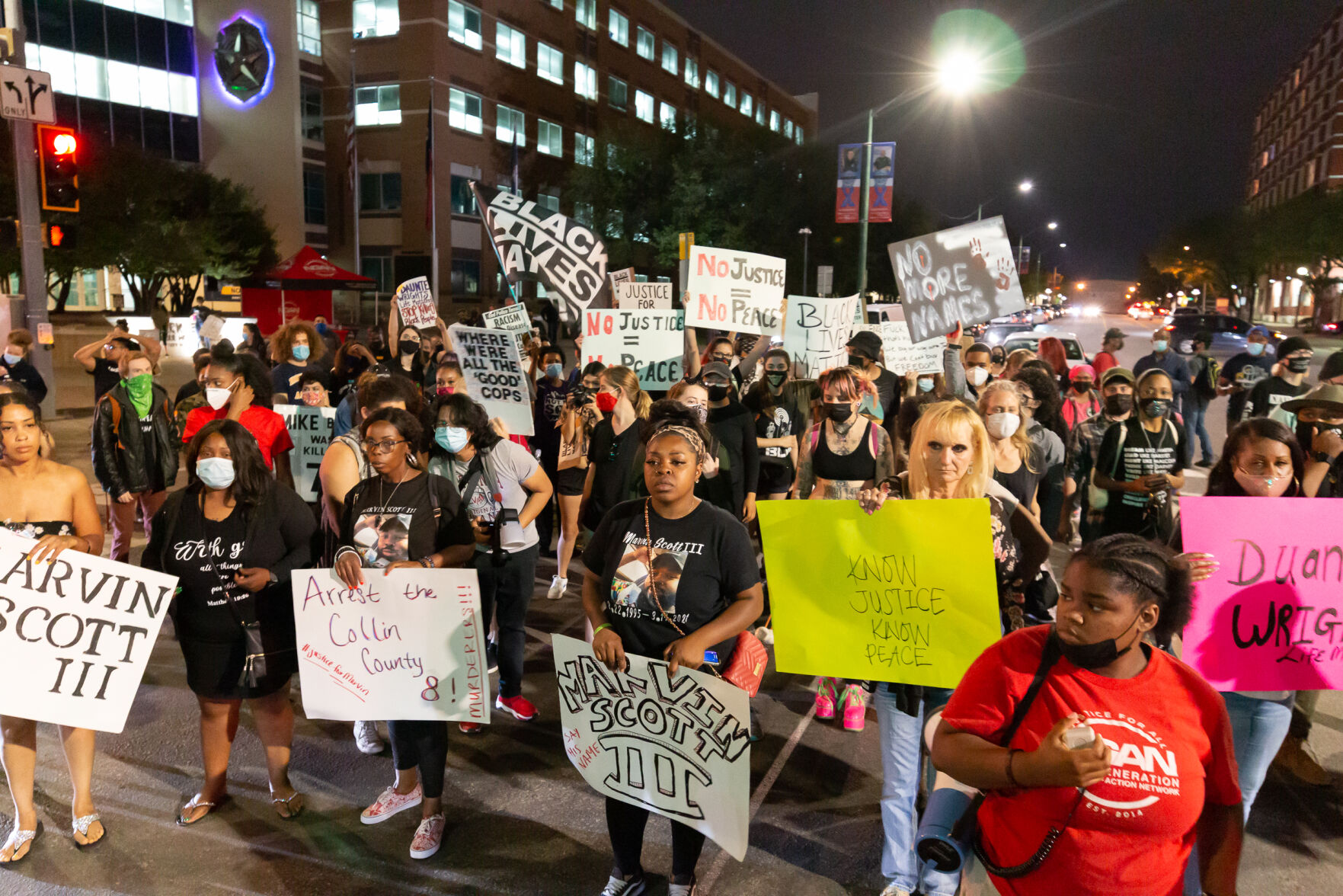 Photos: Dallas protest calls for justice following police shooting of Daunte Wright in Minnesota